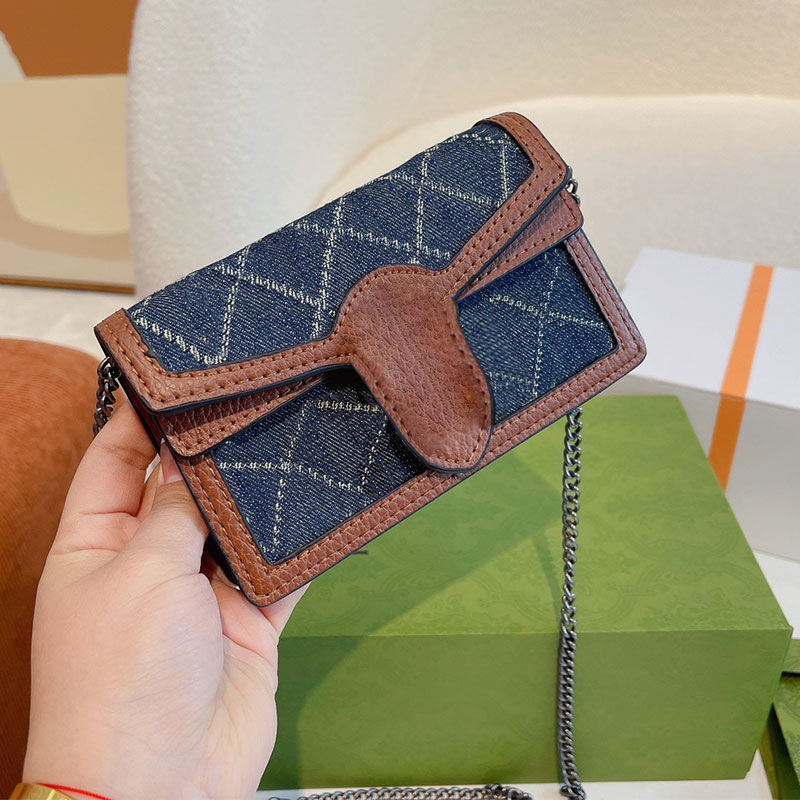 Designer Bags Women Cross Body Shoulder Bag Messenger Pack Check Classic Chain Clutch Plain Wallet Lady Crossbody