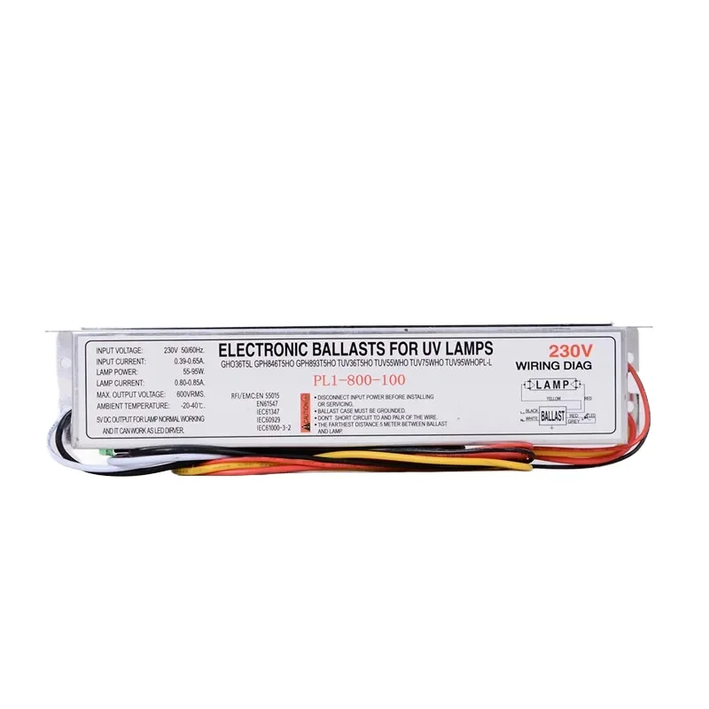 PL1-800-100W 230 В бактерицидная лампа Электронные балласты Балласт для УФ-лампов TUV36T5HO TUV55WHO TUV75WHO TUV95WHOPL-L