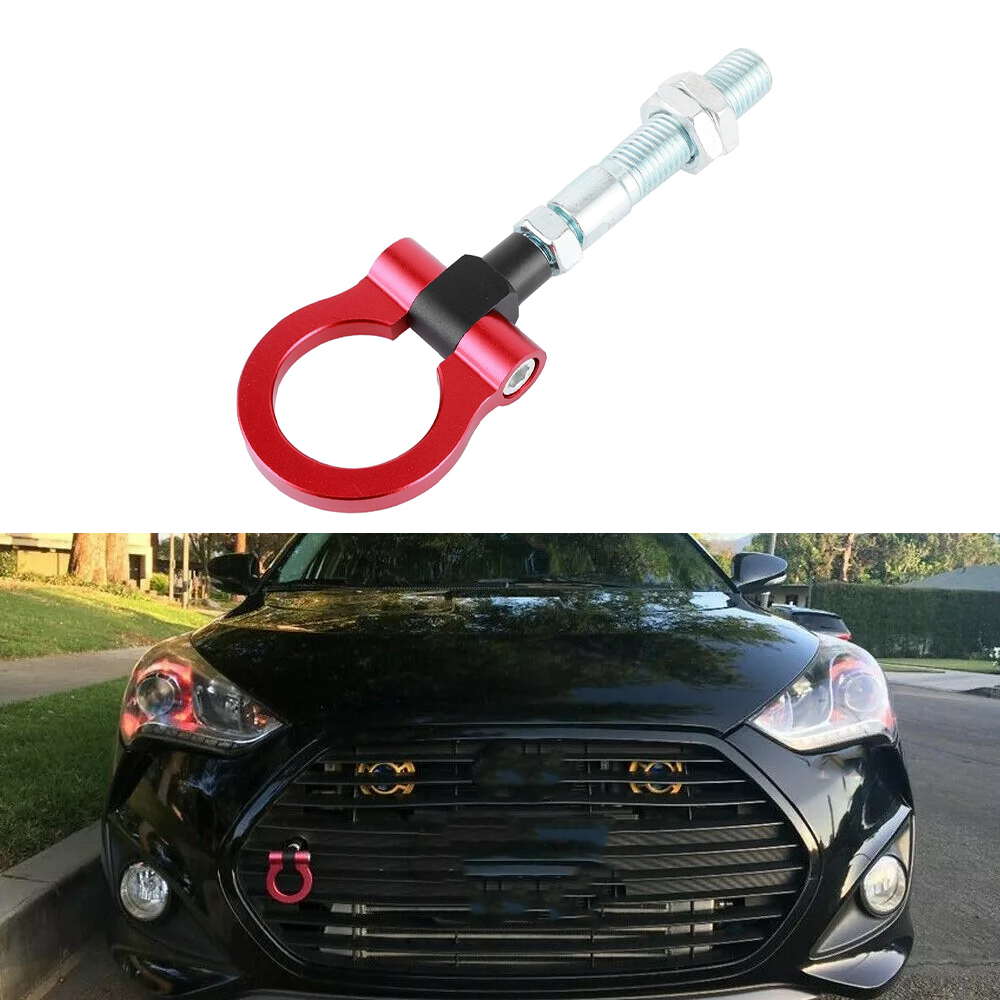 Совместим с Hyundai Veloster 2012 2013 2014 2015 2016 2017, алюминиевый автомобильный крюк для прицепа, буксировочный крюк для прицепа, автомобильный аксессуар