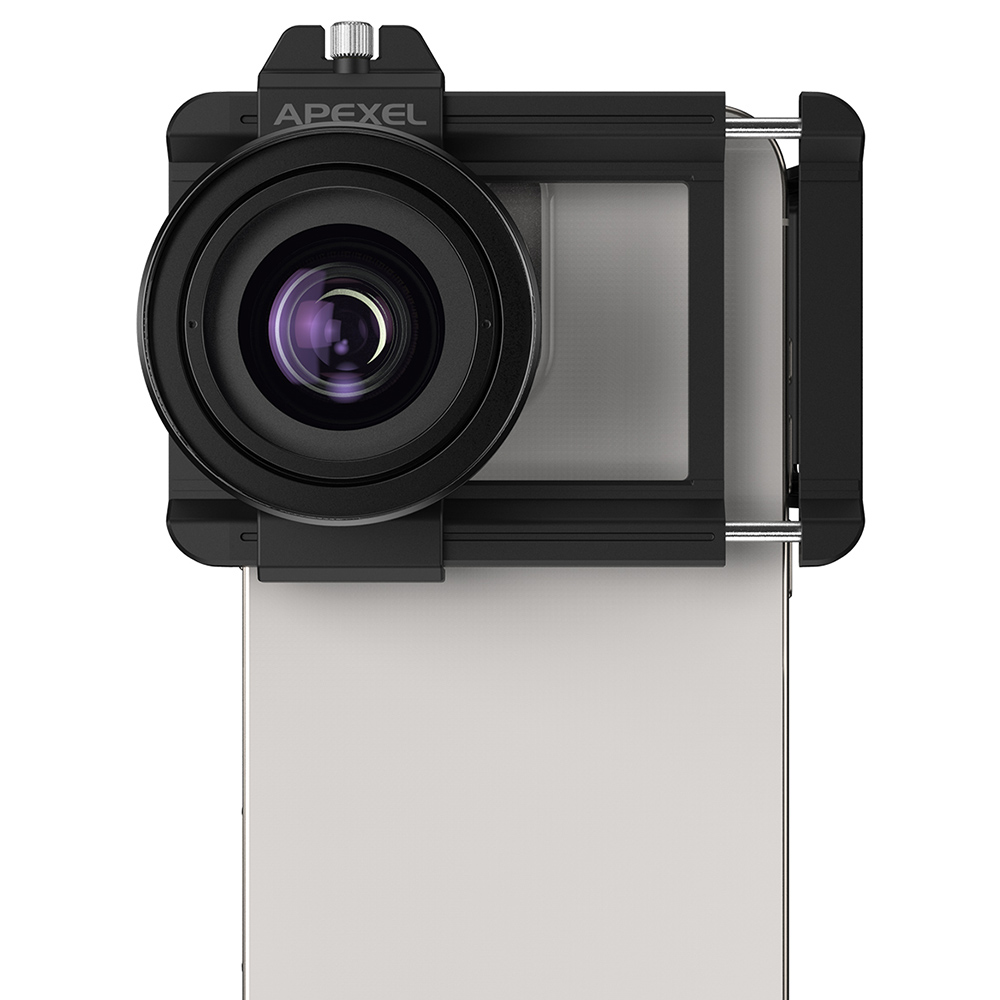 APEXEL ZM100 Smartphone-Makroobjektiv, 10-20-fache Vergrößerung, ultragroße F1.05-Blende, DSLR-Kamera-Effekt, 1,5-4,5 cm Fokusabstand