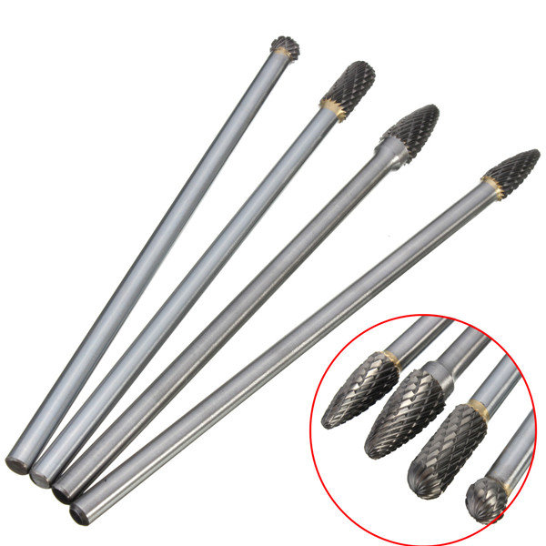 Dremel을 위한 1/4인치 샤크 6인치 길이 탄화물 커터 CNC 조각 비트